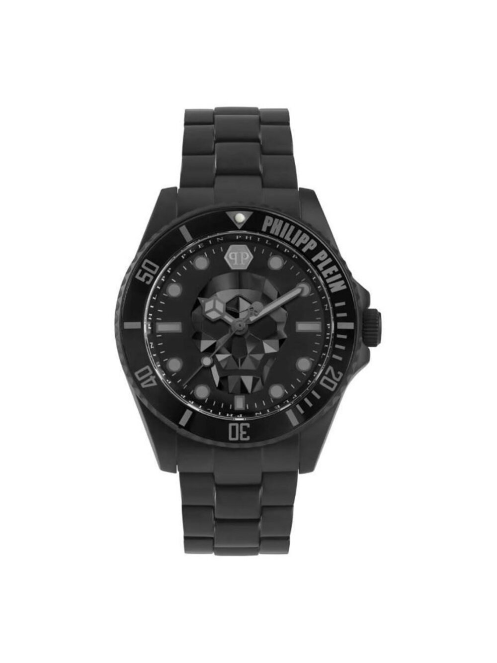 NWT Philipp Plein The Skull Diver Quartz Black Dial Men's Watch